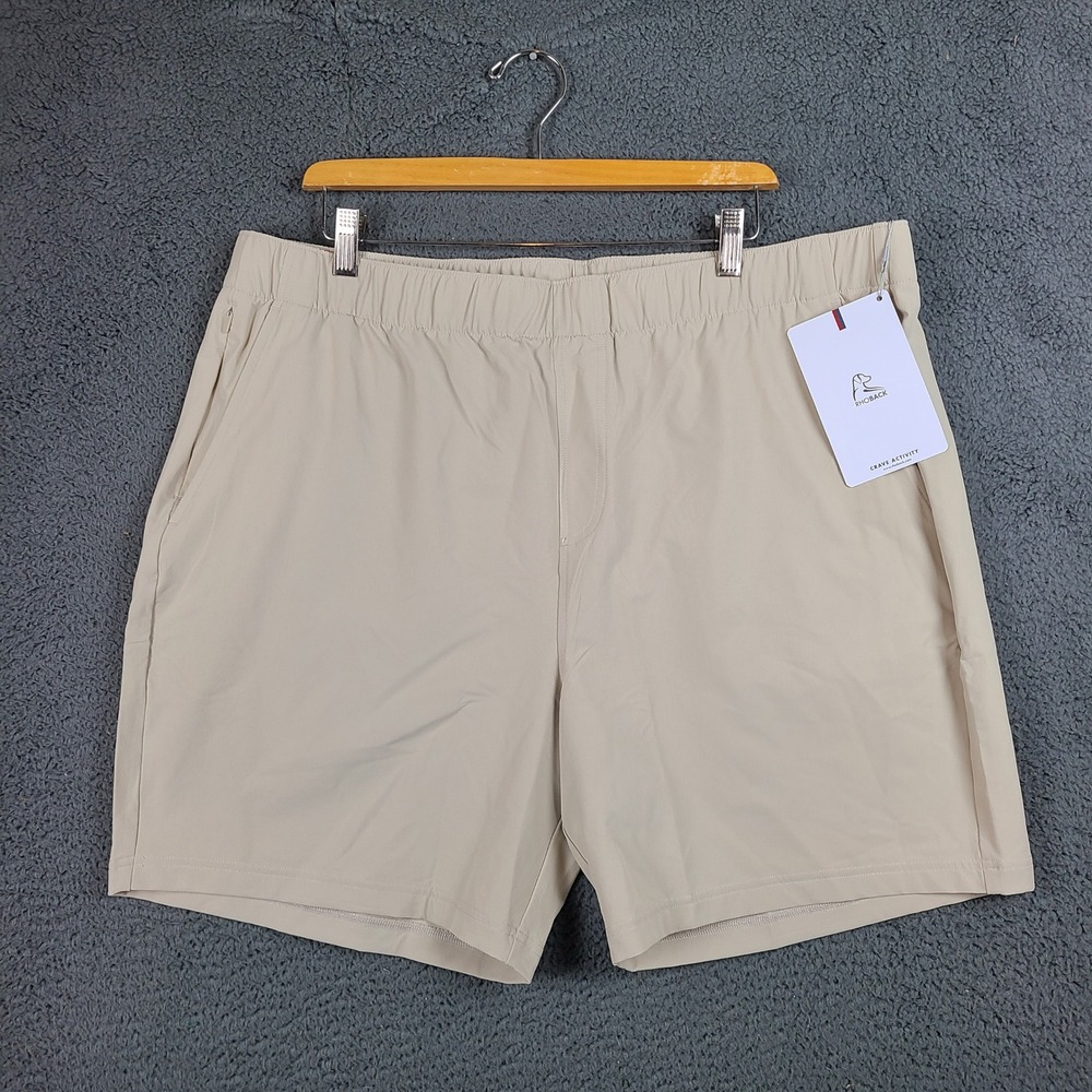 Rhoback Everyday Shorts Dune Tan Solid Mens 3XL 6 Inch Inseam NWT